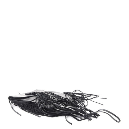 Saint Laurent Lambskin Fringe Small Anita Crossbody Bag Black 4 of 7