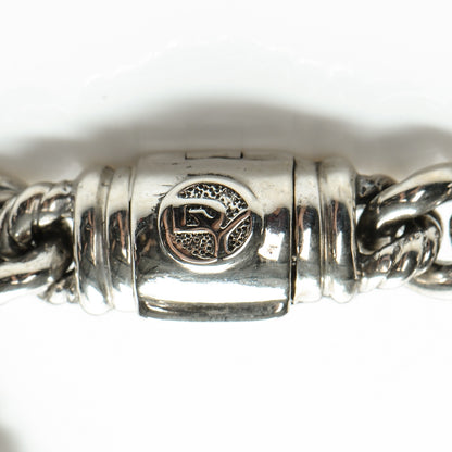 David Yurman Sterling Silver Pave Diamond 6mm Petite ID Bracelet 5 of 7