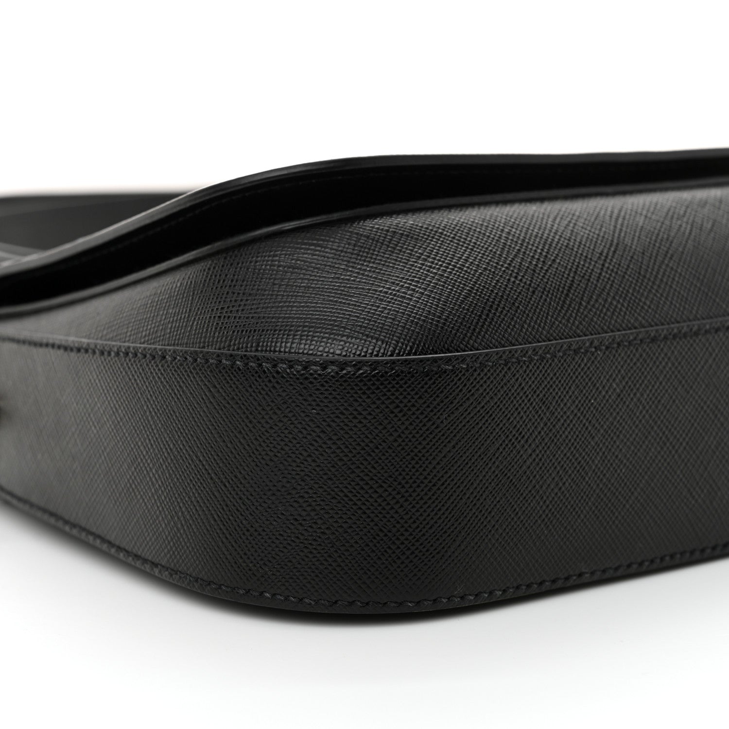 Prada Saffiano Flap Shoulder Bag Black 8 of 12