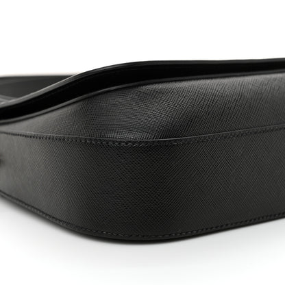 Prada Saffiano Flap Shoulder Bag Black 8 of 12