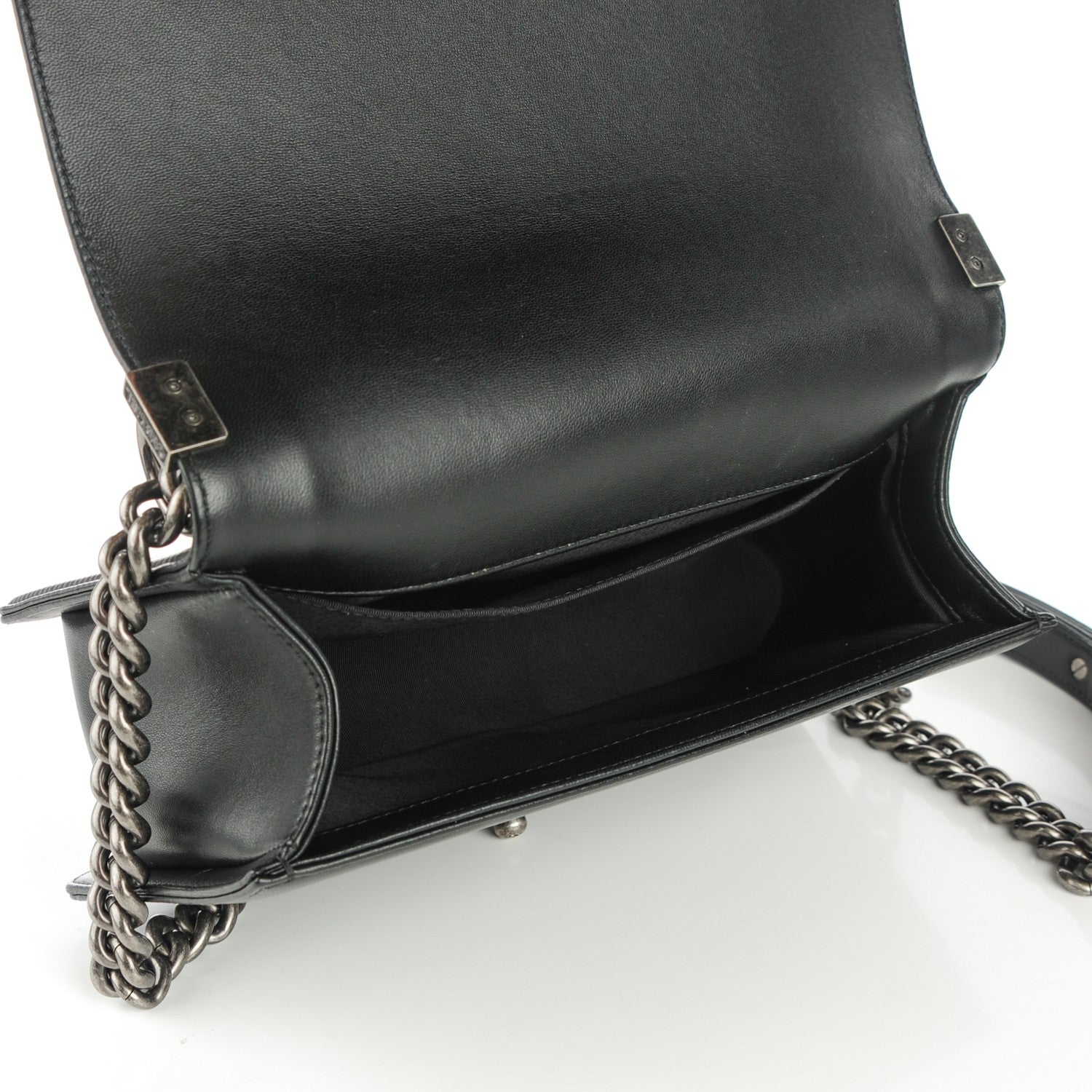 Chanel Lambskin Quilted Medium Boy Flap Black 6 of 7
