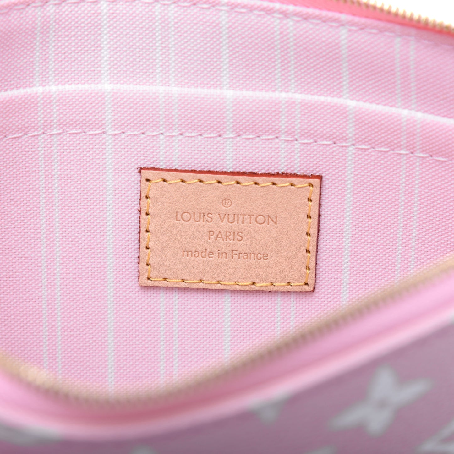 Monogram By The Pool Neverfull MM Pochette Light Pink