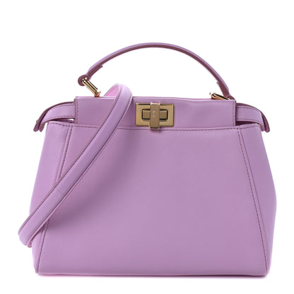 Fendi Nappa Stacked Bar Mini Peekaboo Iconic Satchel Lavanda 1 of 8
