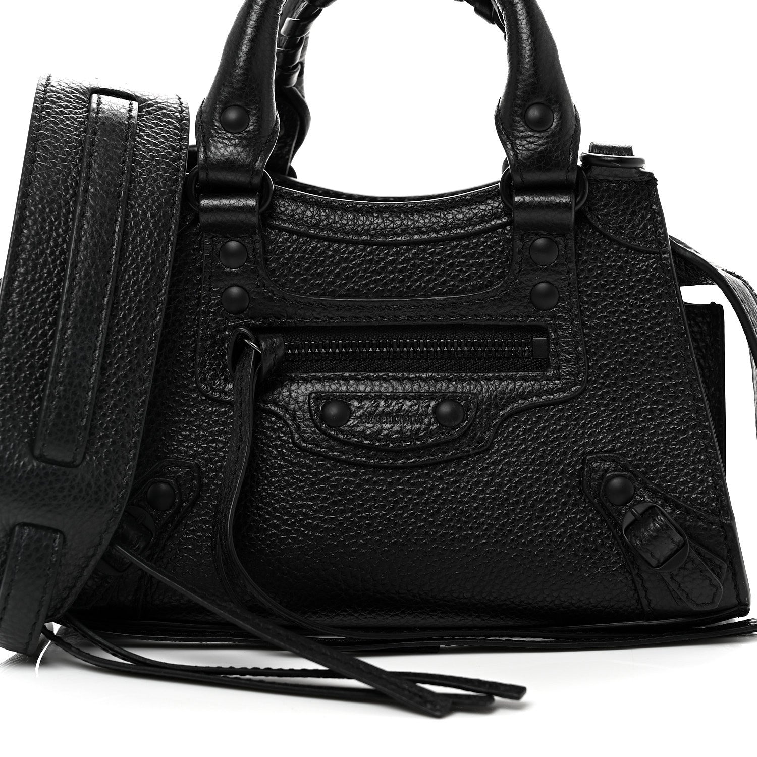 Balenciaga Grained Calfskin Neo Classic Black Hardware Nano City