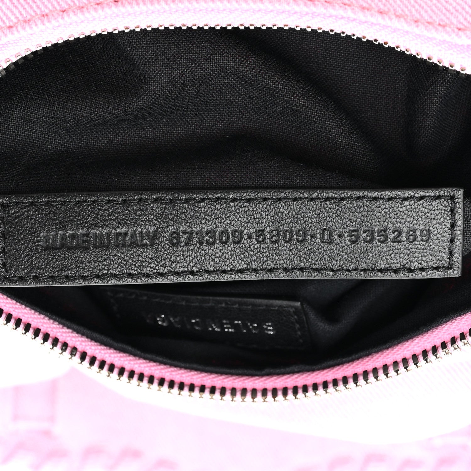 Balenciaga Washed Frayed Denim Crystal Le Cagole Shoulder Bag XS Denim Pink 7 of 11