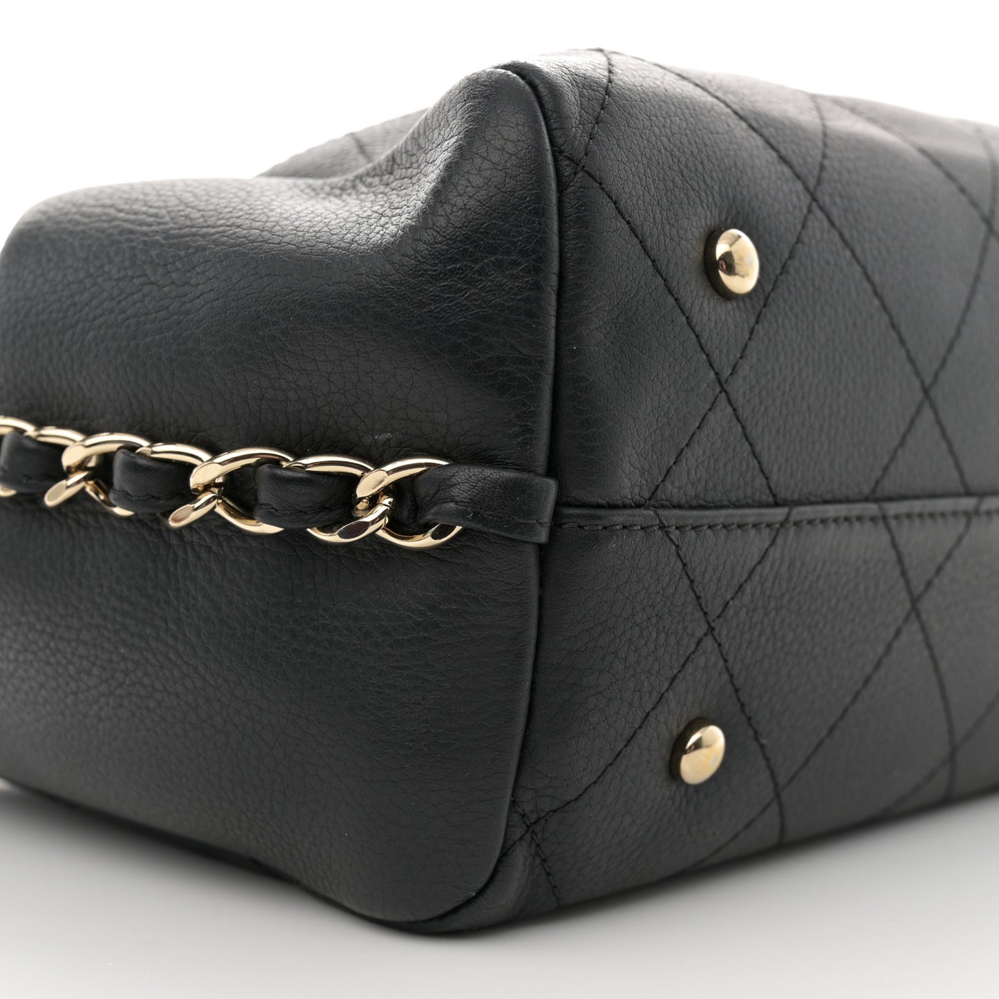 Bullskin Stitched Small Shopping Tote Black