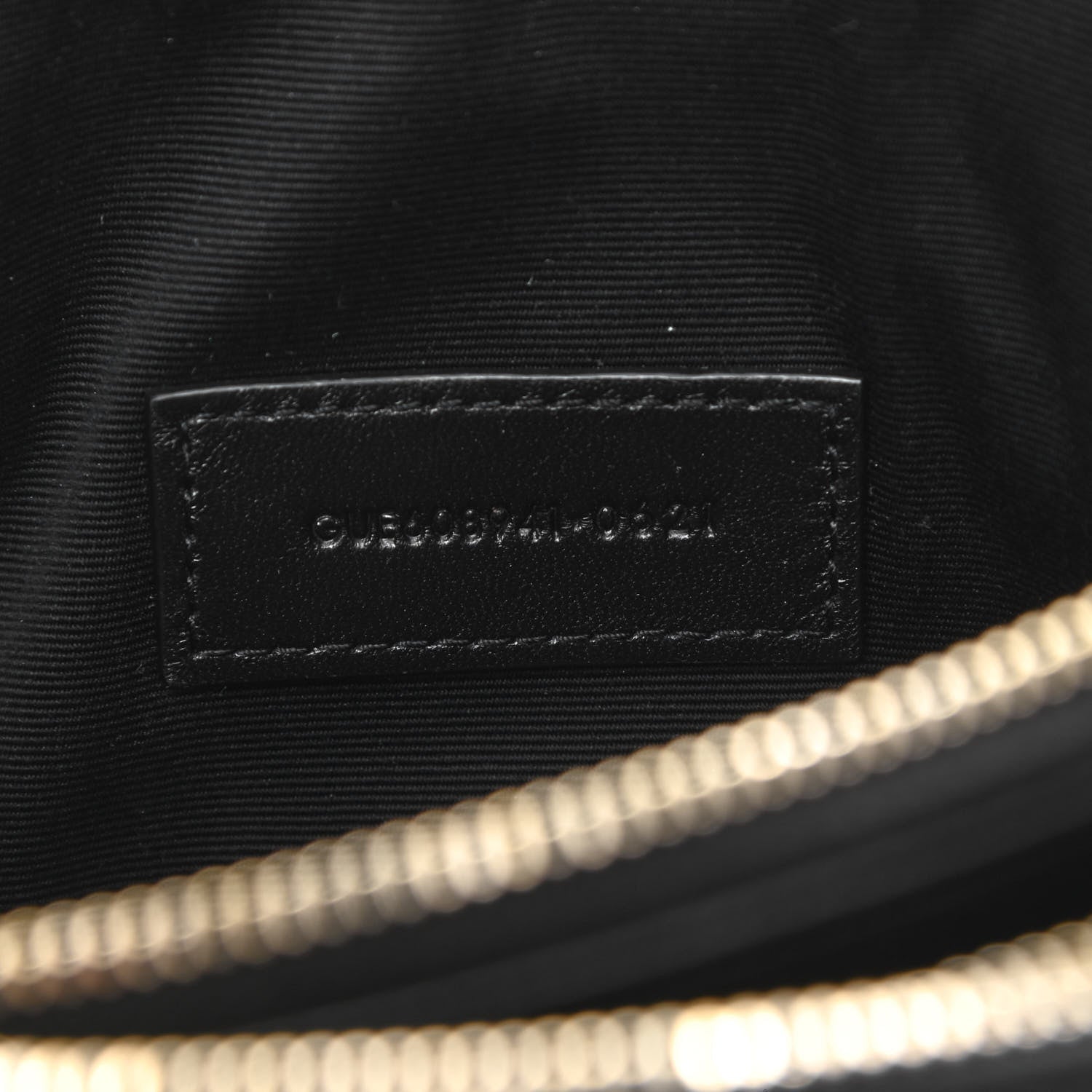 Saint Laurent Grained Lambskin Quilted Mini Becky Double Zip Bag Black 9 of 10