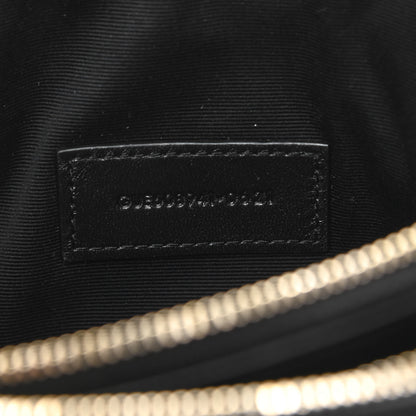 Saint Laurent Grained Lambskin Quilted Mini Becky Double Zip Bag Black 9 of 10