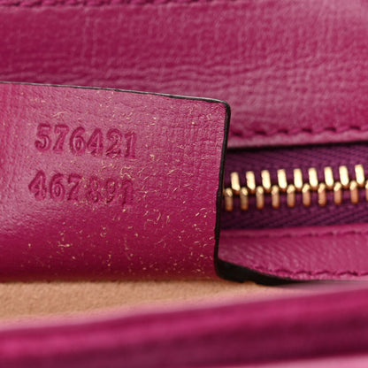Gucci Suede Azalea Calfskin Small Marina Chain Shoulder Bag Fuchsia 11 of 13