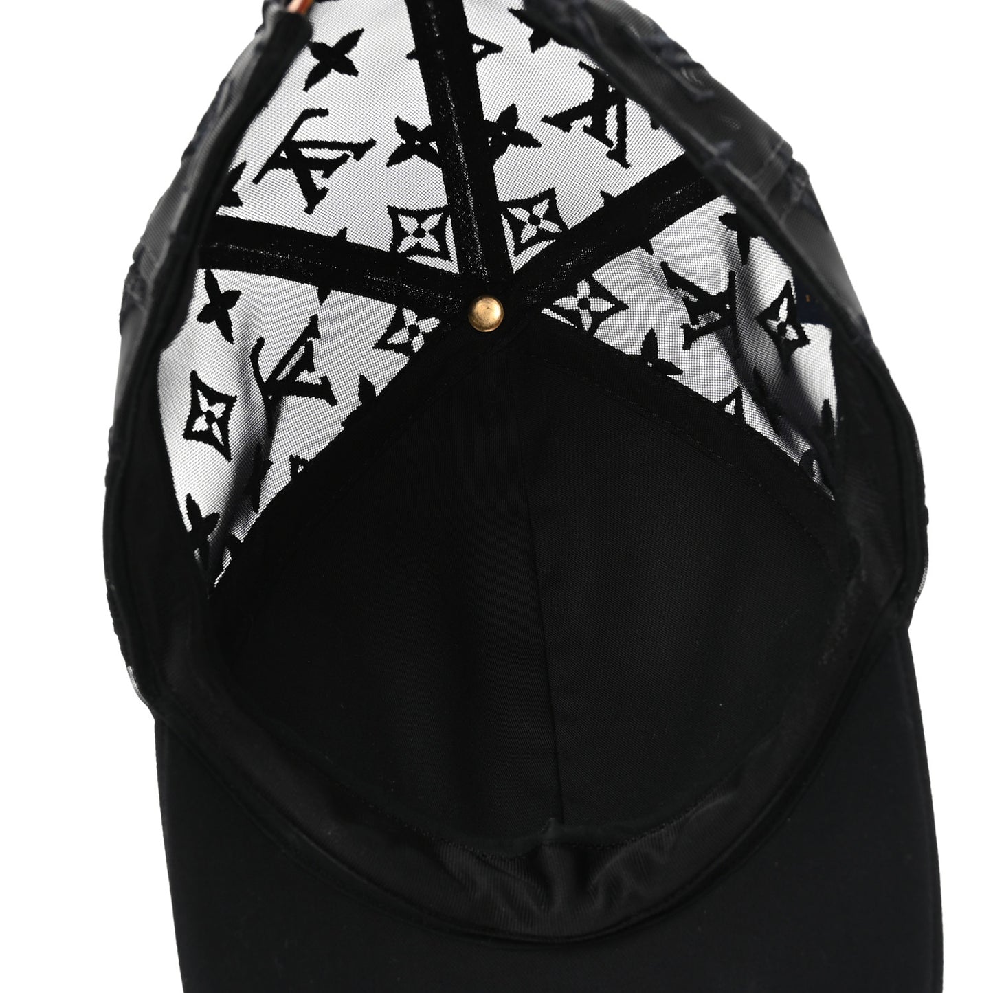 Monogram Mesh Cotton Cap M Black