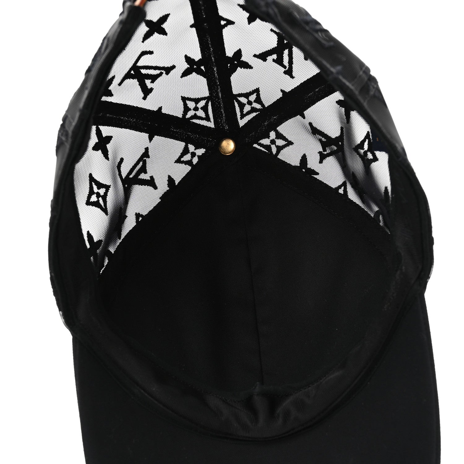 Louis Vuitton Monogram Mesh Cotton Cap M Black 7 of 12