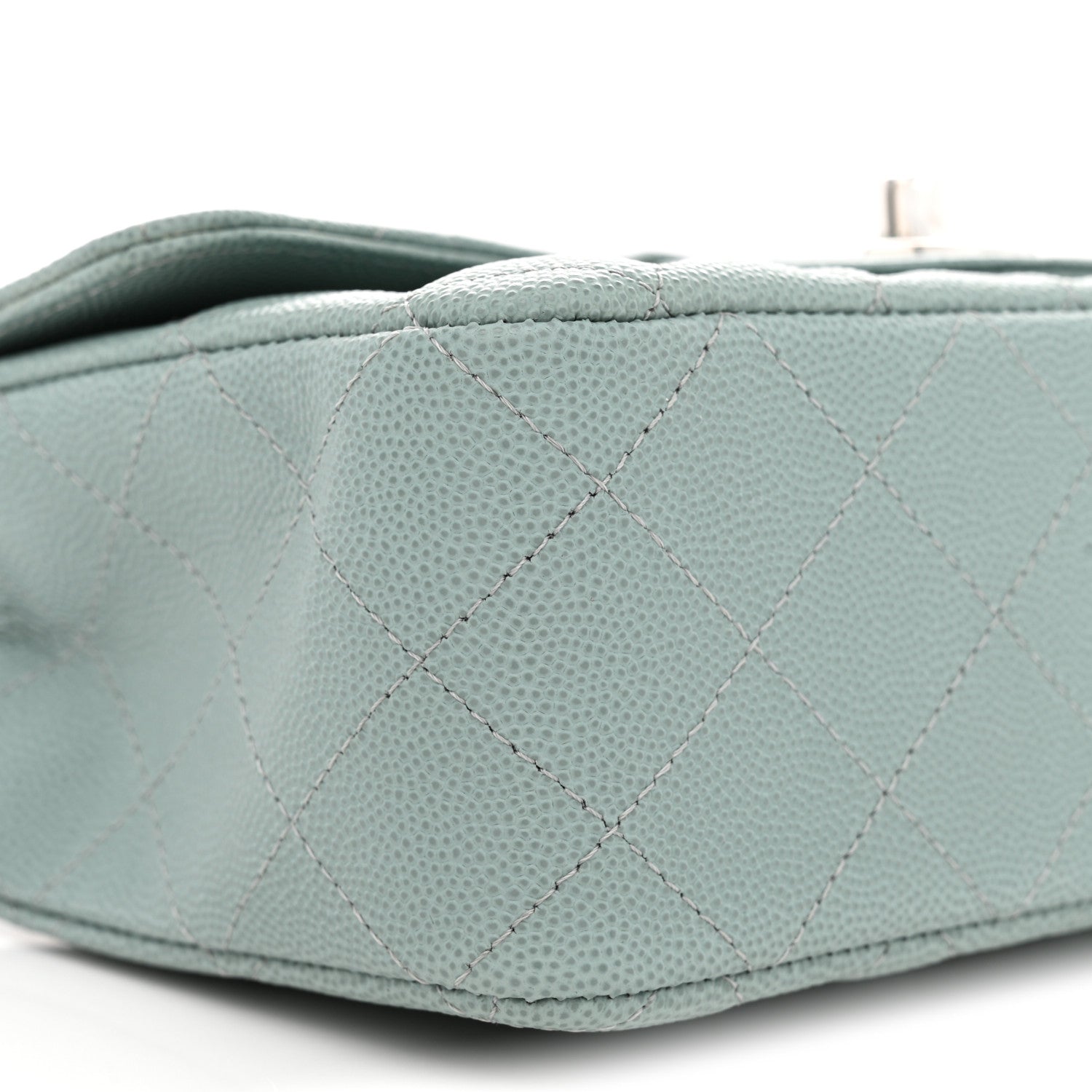 Chanel Caviar Quilted Mini Rectangular Flap Green 9 of 10