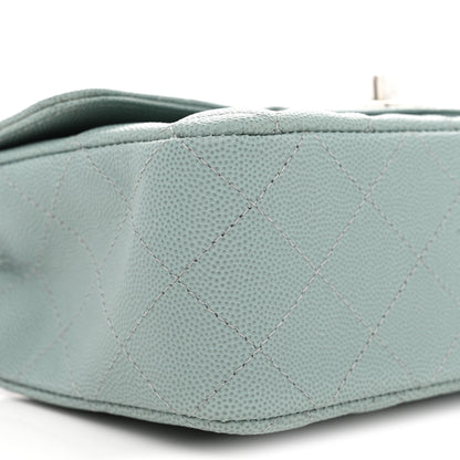 Chanel Caviar Quilted Mini Rectangular Flap Green 9 of 10