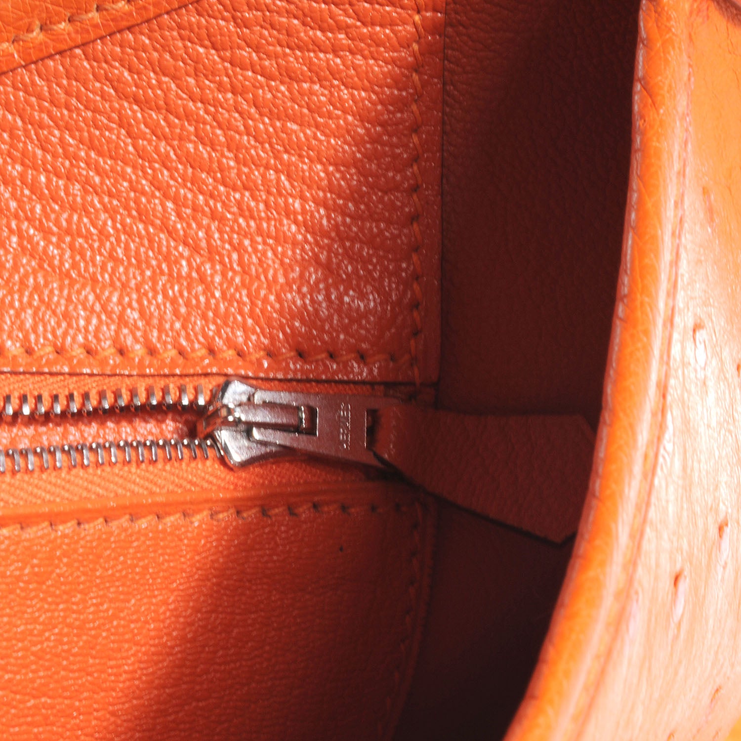 Hermes Ostrich TRIM II 31 Hobo Orange 5 of 7