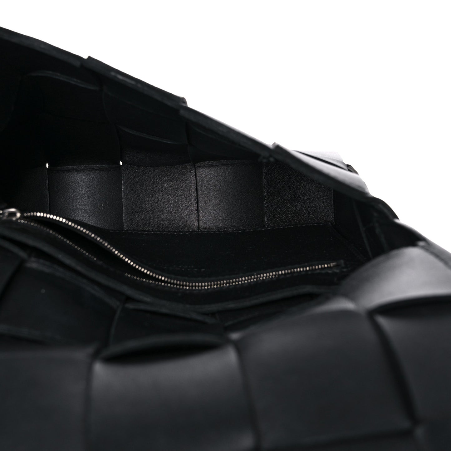 Lambskin Maxi Intrecciato Cassette Crossbody Bag Black