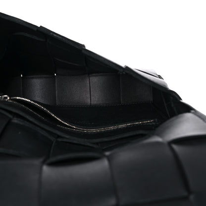 Bottega Veneta Lambskin Maxi Intrecciato Cassette Crossbody Bag Black 5 of 14