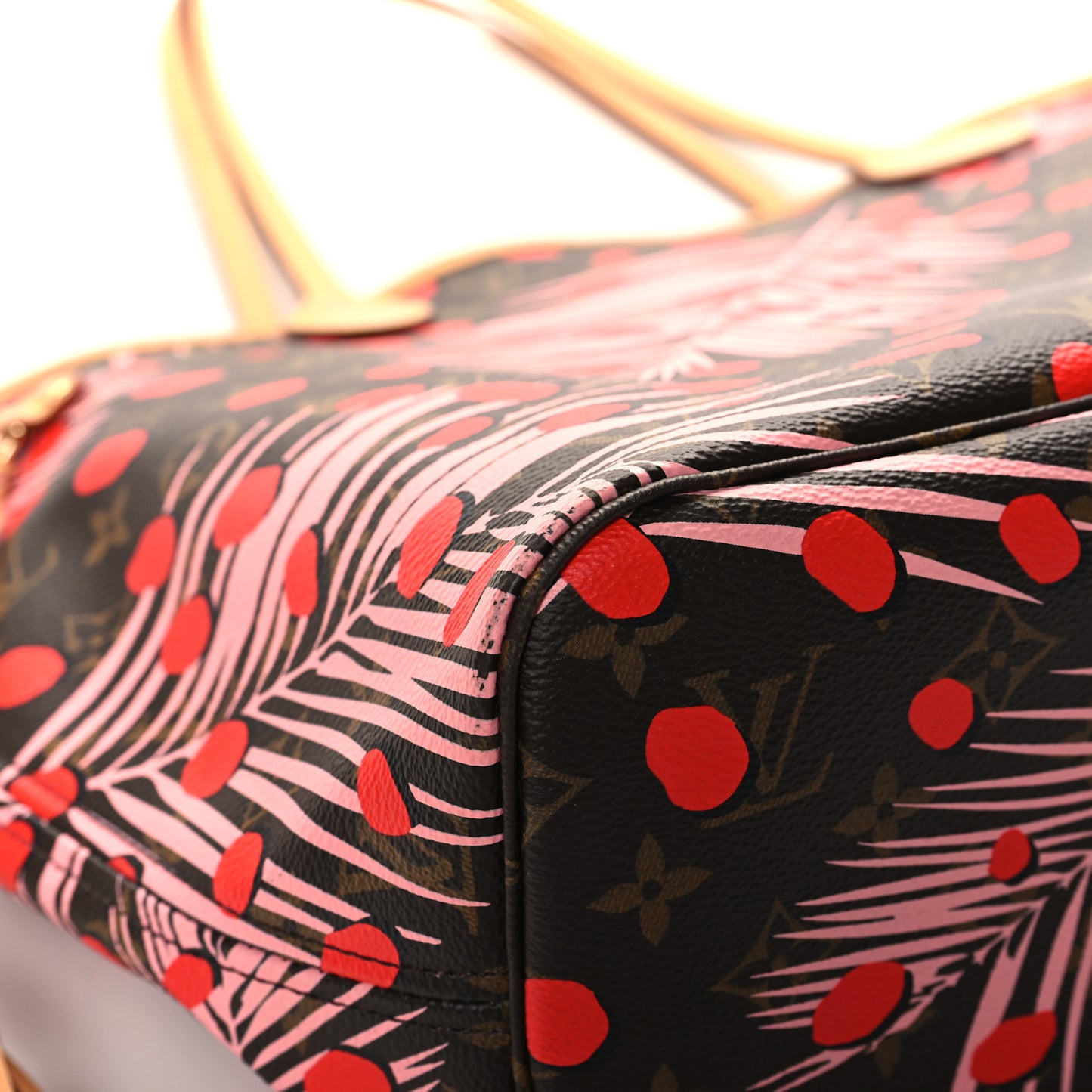 Monogram Jungle Dots Neo Neverfull MM Sugar Pink Poppy