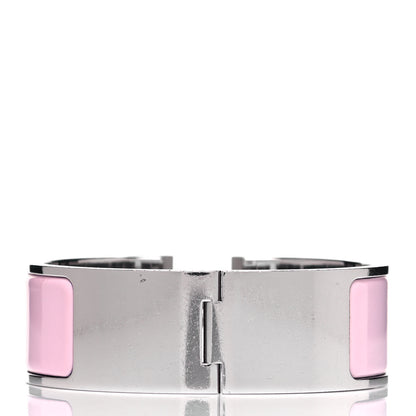 Hermes Enamel Wide Clic Clac H Bracelet PM Rose Dragee 3 of 4