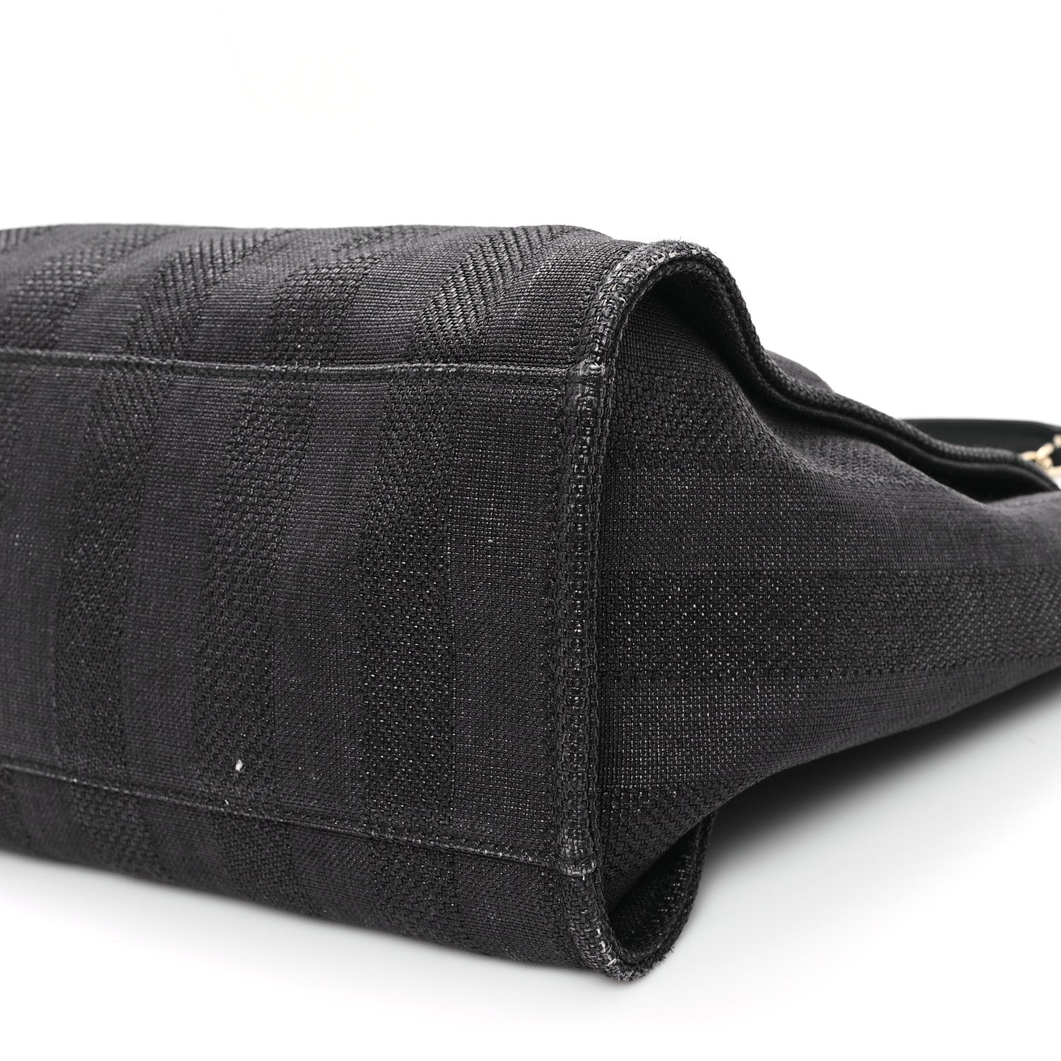 Chanel Mixed Fibers Calfskin Striped Medium Deauville Black 10 of 14