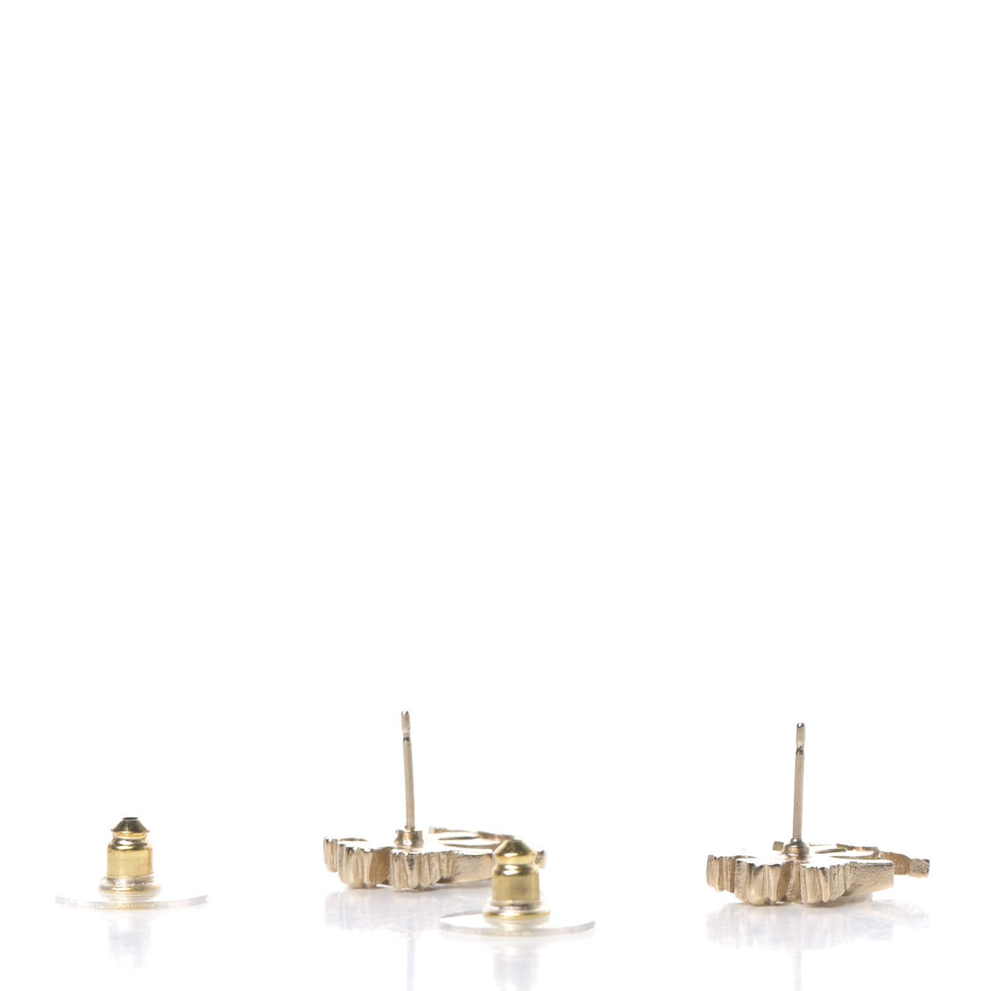 Crystal CC Crown Earrings Gold
