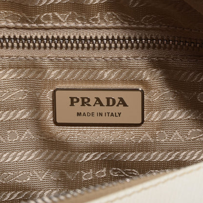 Prada Saffiano Lux Petite Bowler Talco White 8 of 12
