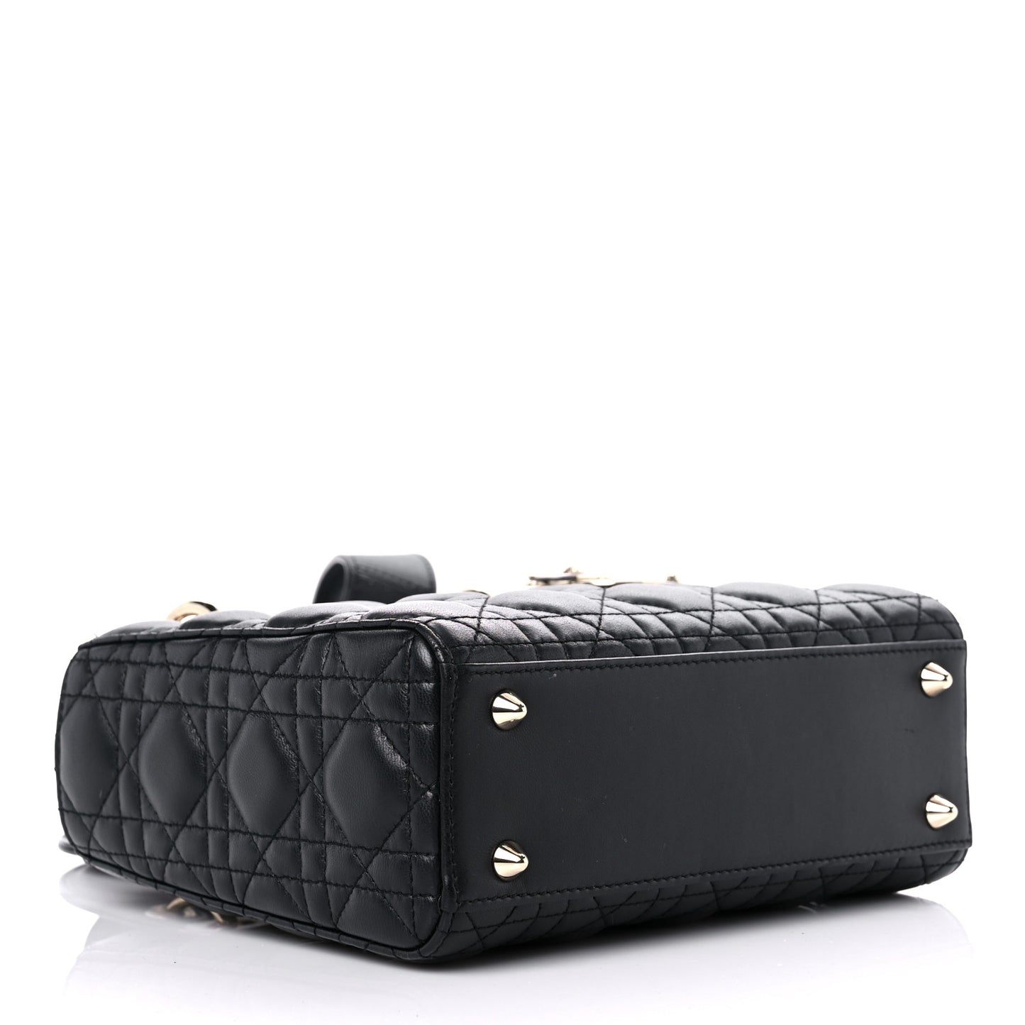 Lambskin Cannage Small Lucky Badges My Lady Dior Black