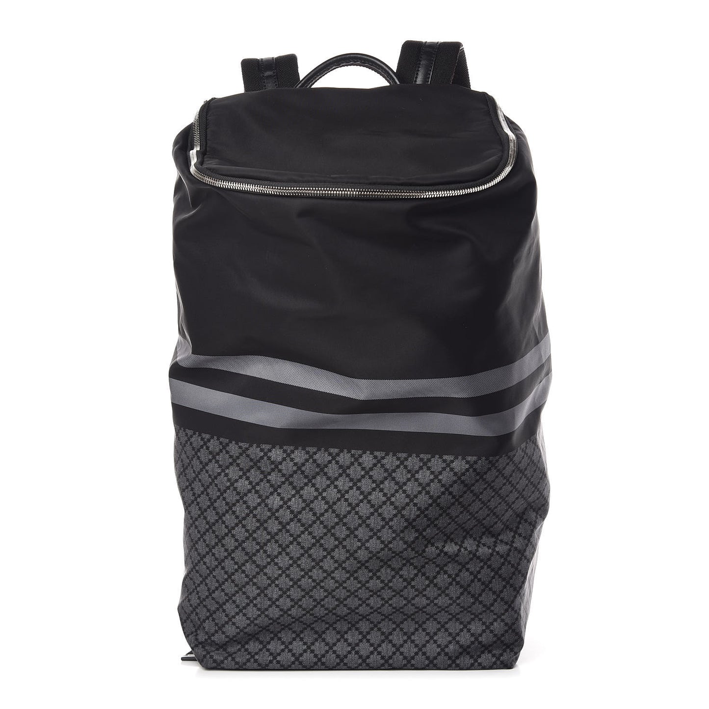 Nylon Diamante Backpack Black