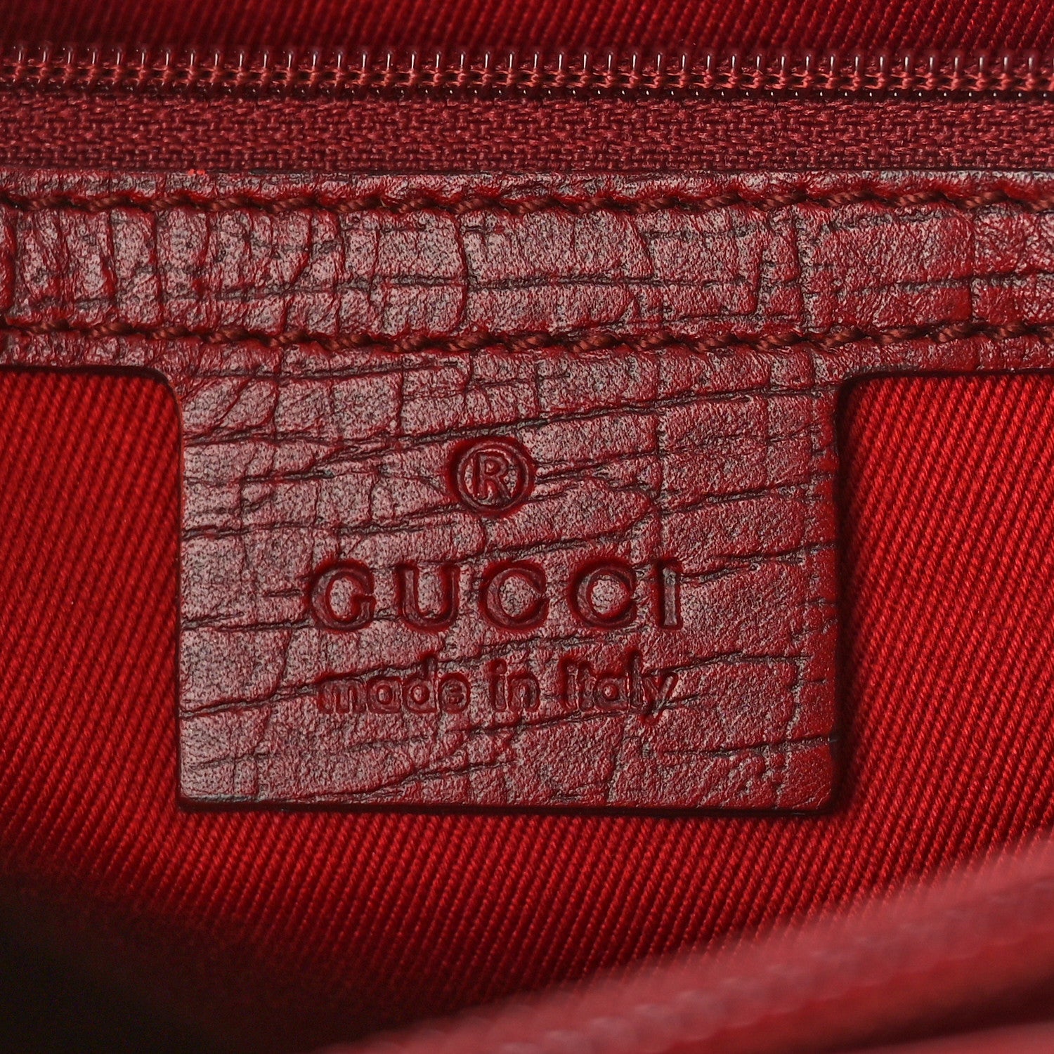 Gucci Monogram Small Bamboo Tote Red 6 of 10