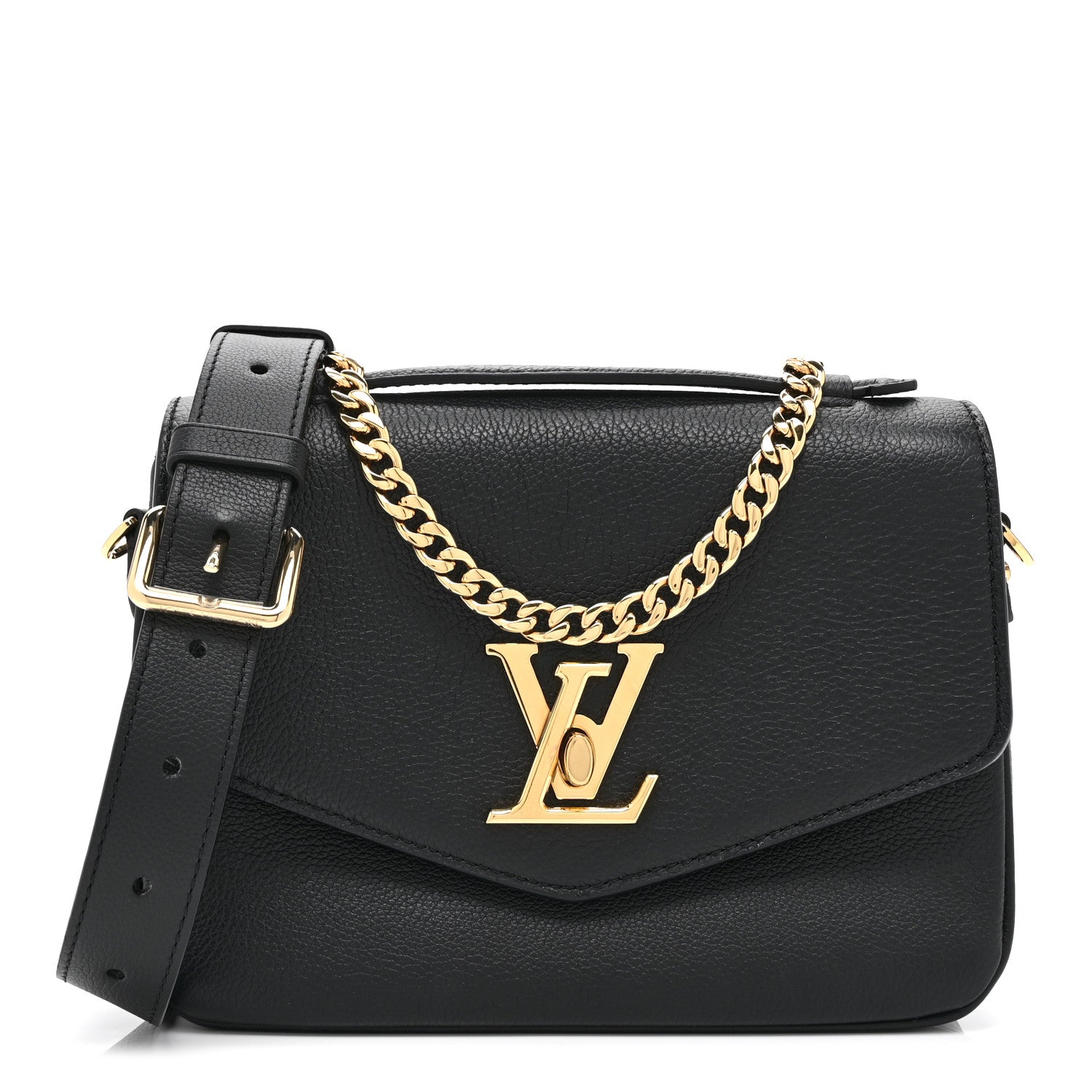 Louis Vuitton Grained Calfskin Lockme Oxford Black 1 of 10