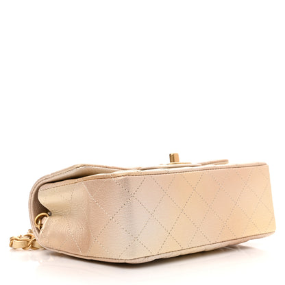 Chanel Metallic Goatskin Quilted Mini Rectangular Flap Gold 4 of 10