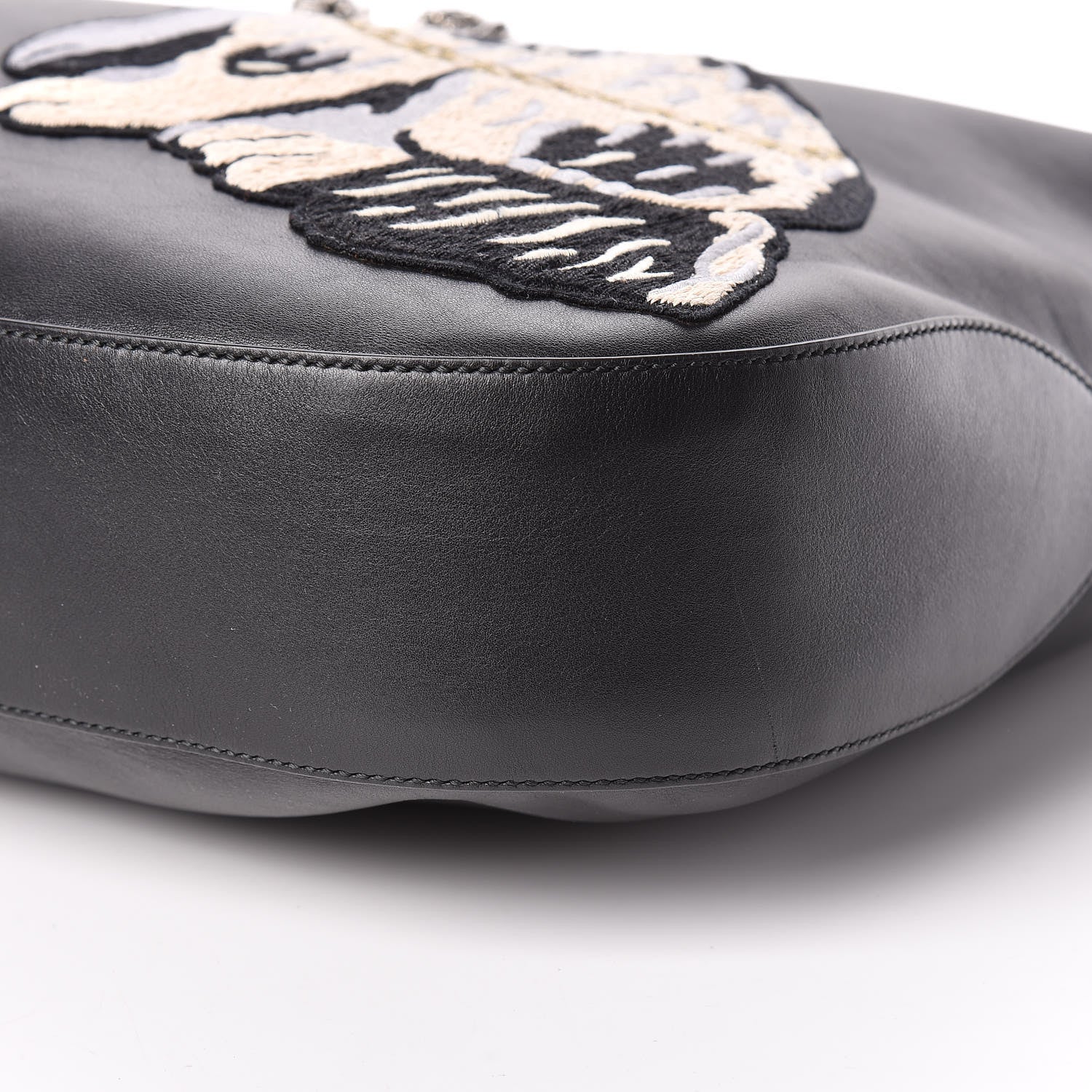 Gucci Calfskin Dog Embroidered Extra Large Dionysus Hobo Black 10 of 11