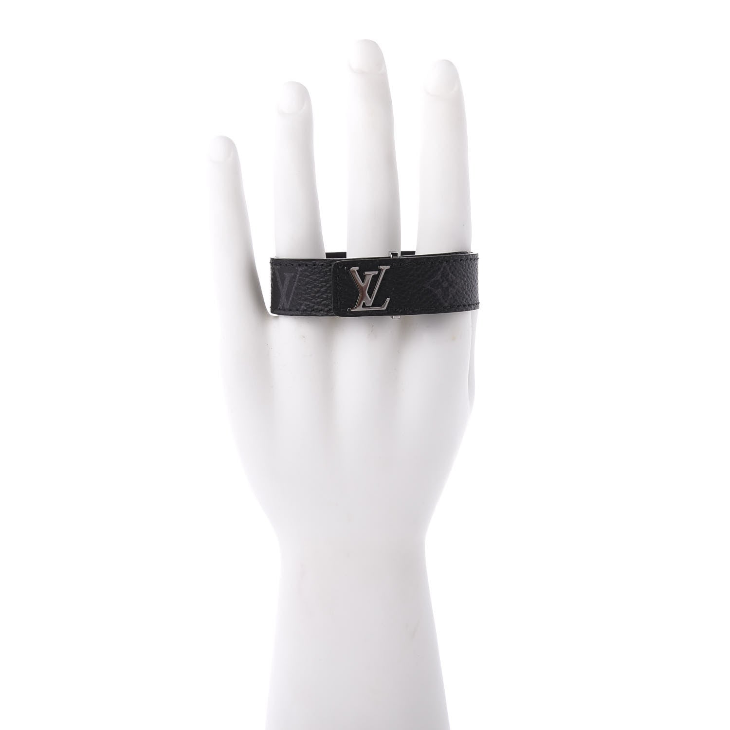 Louis Vuitton Monogram Eclipse LV Slim Bracelet 19 2 of 6