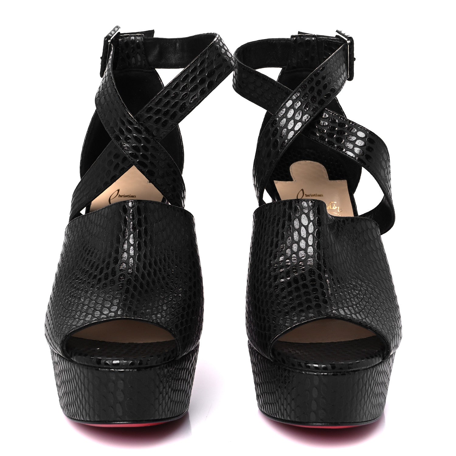 Christian Louboutin Calfskin Jurassic Bingirl 130 Pumps 38.5 Black 3 of 9