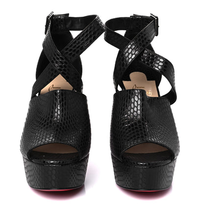 Christian Louboutin Calfskin Jurassic Bingirl 130 Pumps 38.5 Black 3 of 9