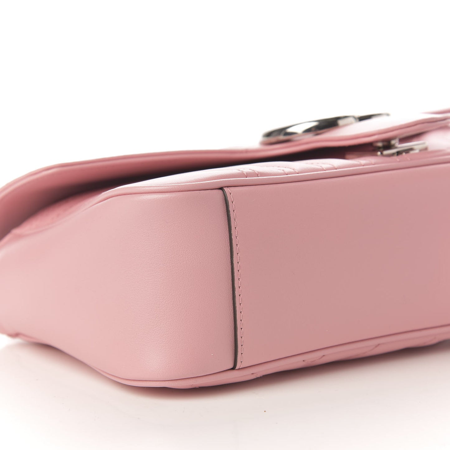 Calfskin Matelasse Small GG Marmont Shoulder Bag Wild Rose