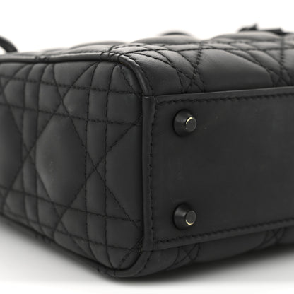 Christian Dior Ultra Matte Calfskin Cannage Mini Lady Dior Black 9 of 13