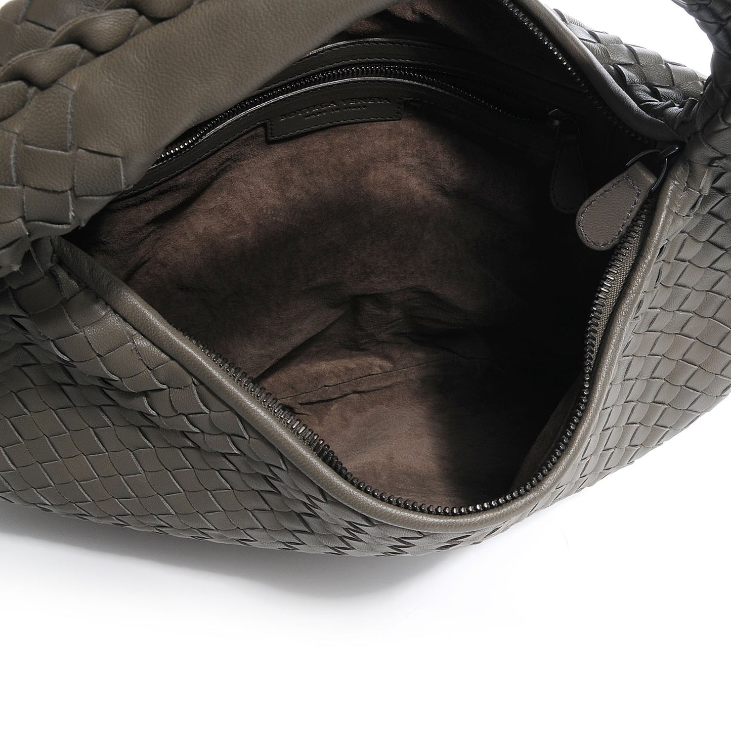 Nappa Intrecciato Medium Veneta Hobo Steel