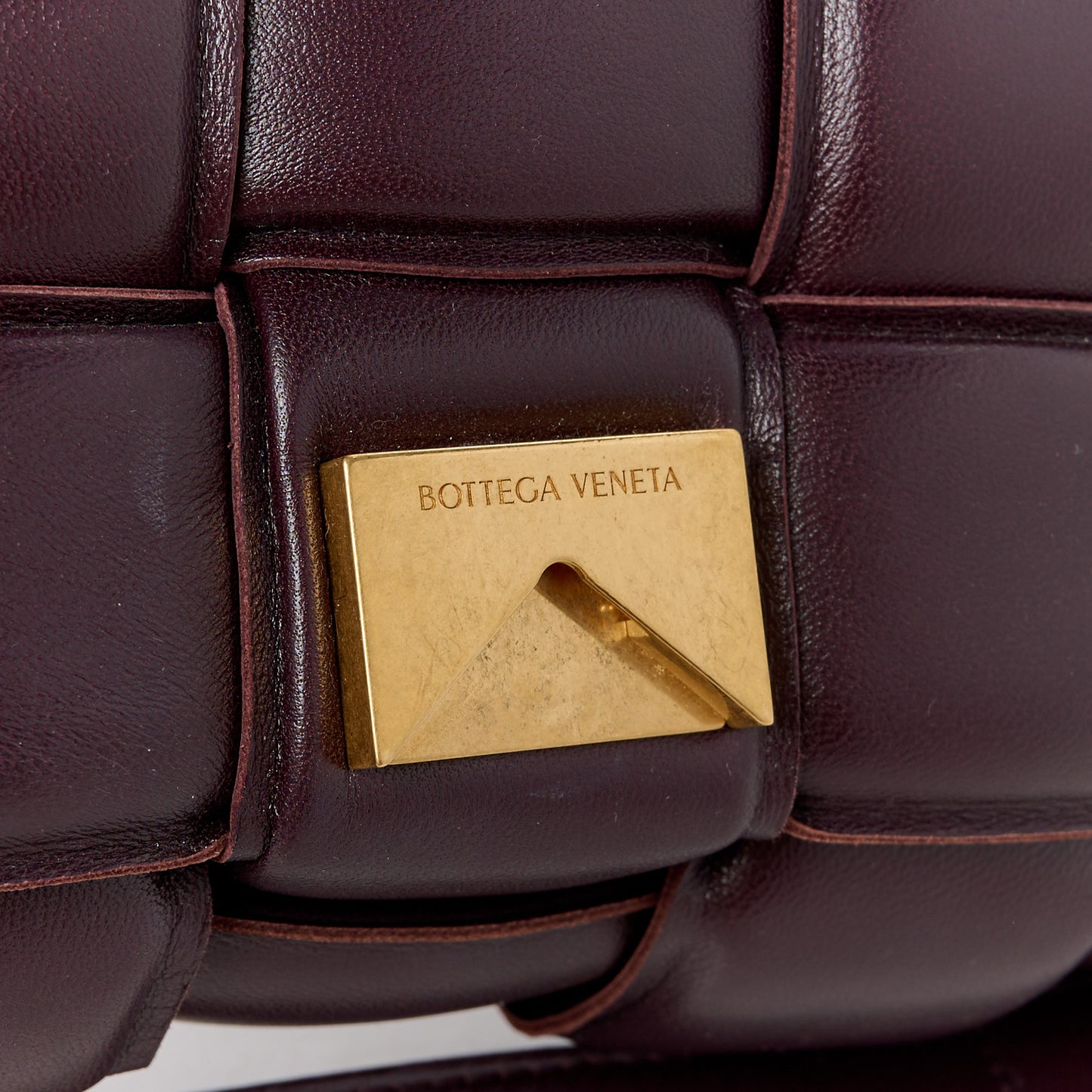 Nappa Maxi Intreccio Padded Cassette Crossbody Bag Grape