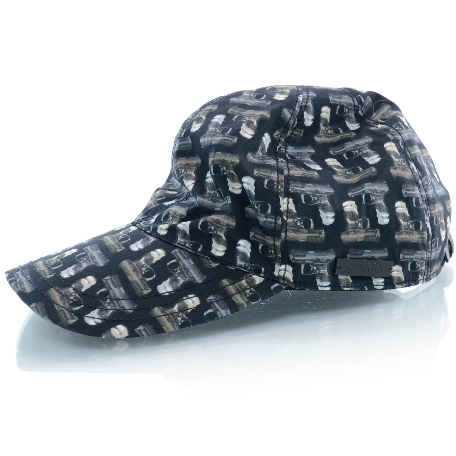 Prada Cotton Leather Gun Cap Large 3 of 8