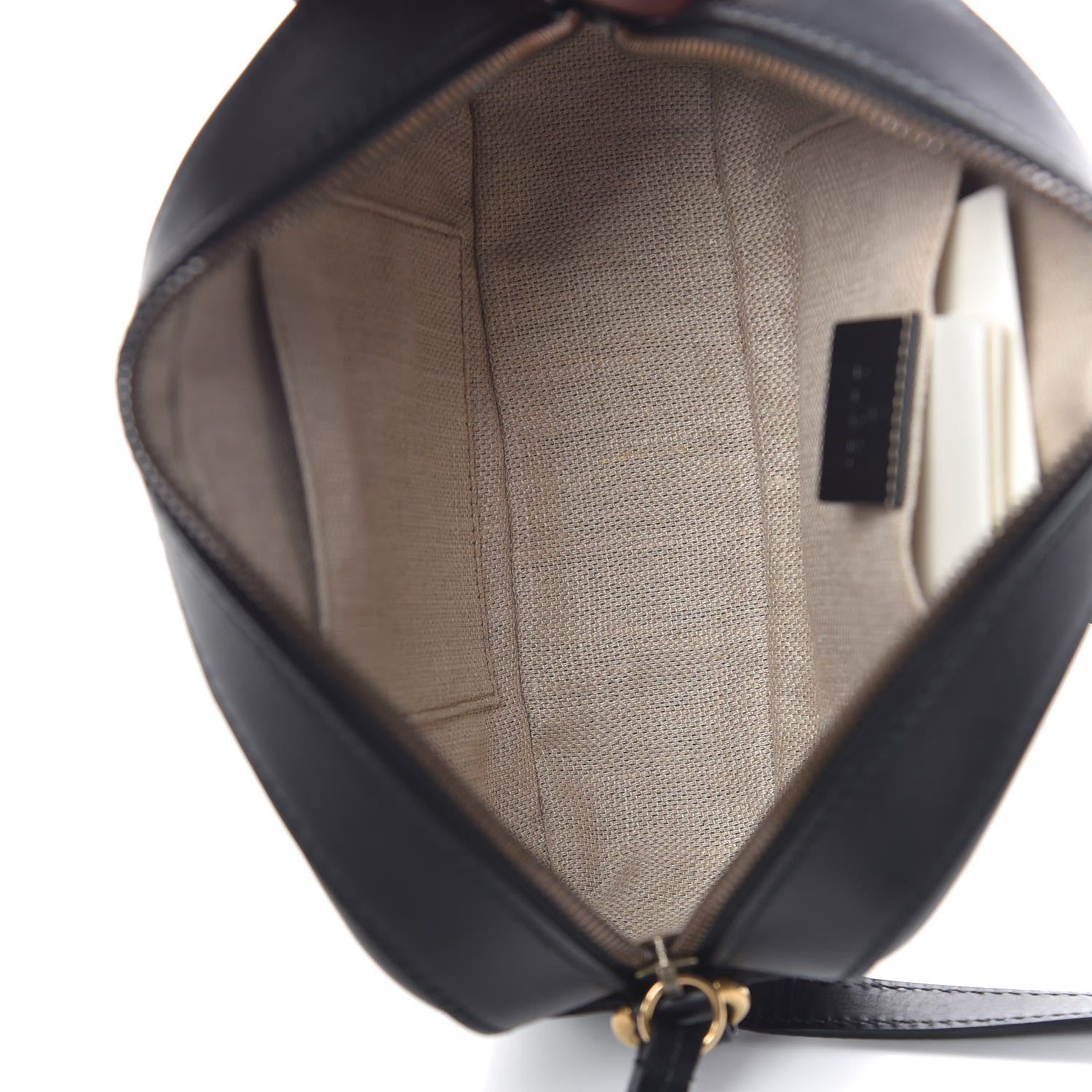Gucci Calfskin Web Small Webby Bee Shoulder Bag Black 5 of 13