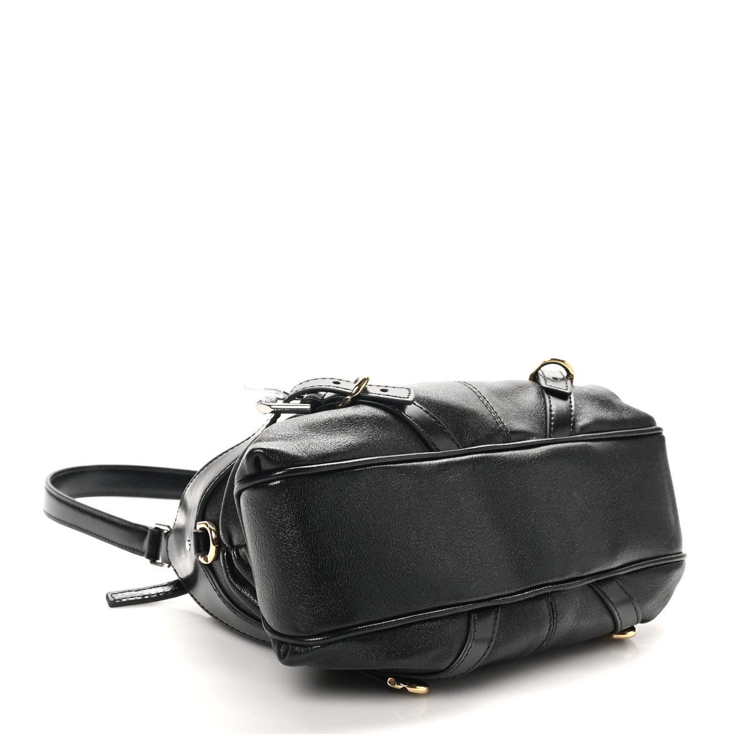Givenchy Shiny Calfskin Small Harness Voyou Shoulder Bag Black 4 of 10
