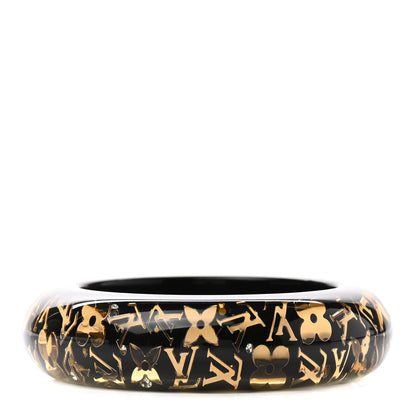 Louis Vuitton Resin Swarovski Small Inclusion Bracelet GM Black 1 of 4