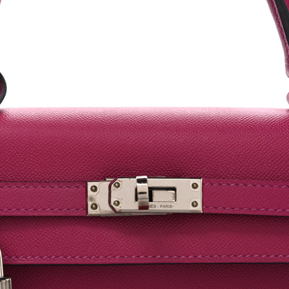 Hermes Epsom Verso Kelly Sellier 25 Rose Pourpre Sienne 8 of 11