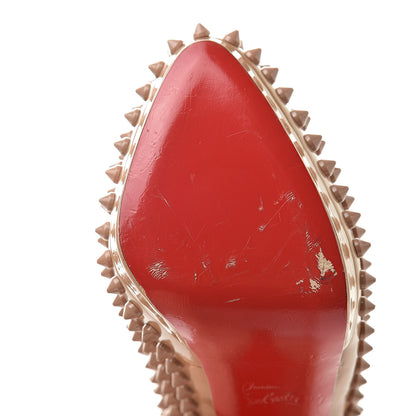 Christian Louboutin Patent Alti Spikes 140 Pumps 40.5 Nude 8 of 16
