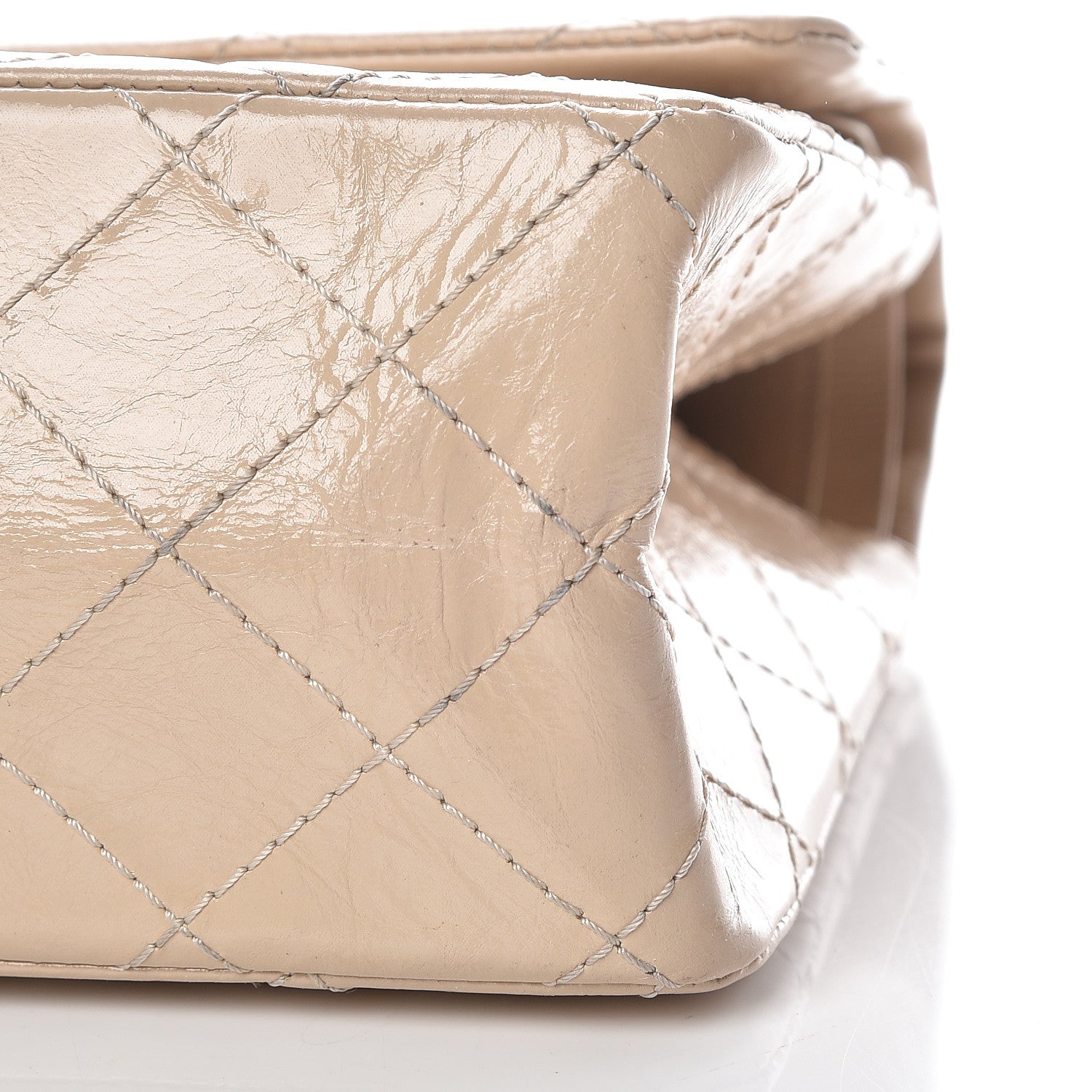Chanel Distressed Patent Quilted 2.55 Reissue 226 Flap Beige 10 of 13