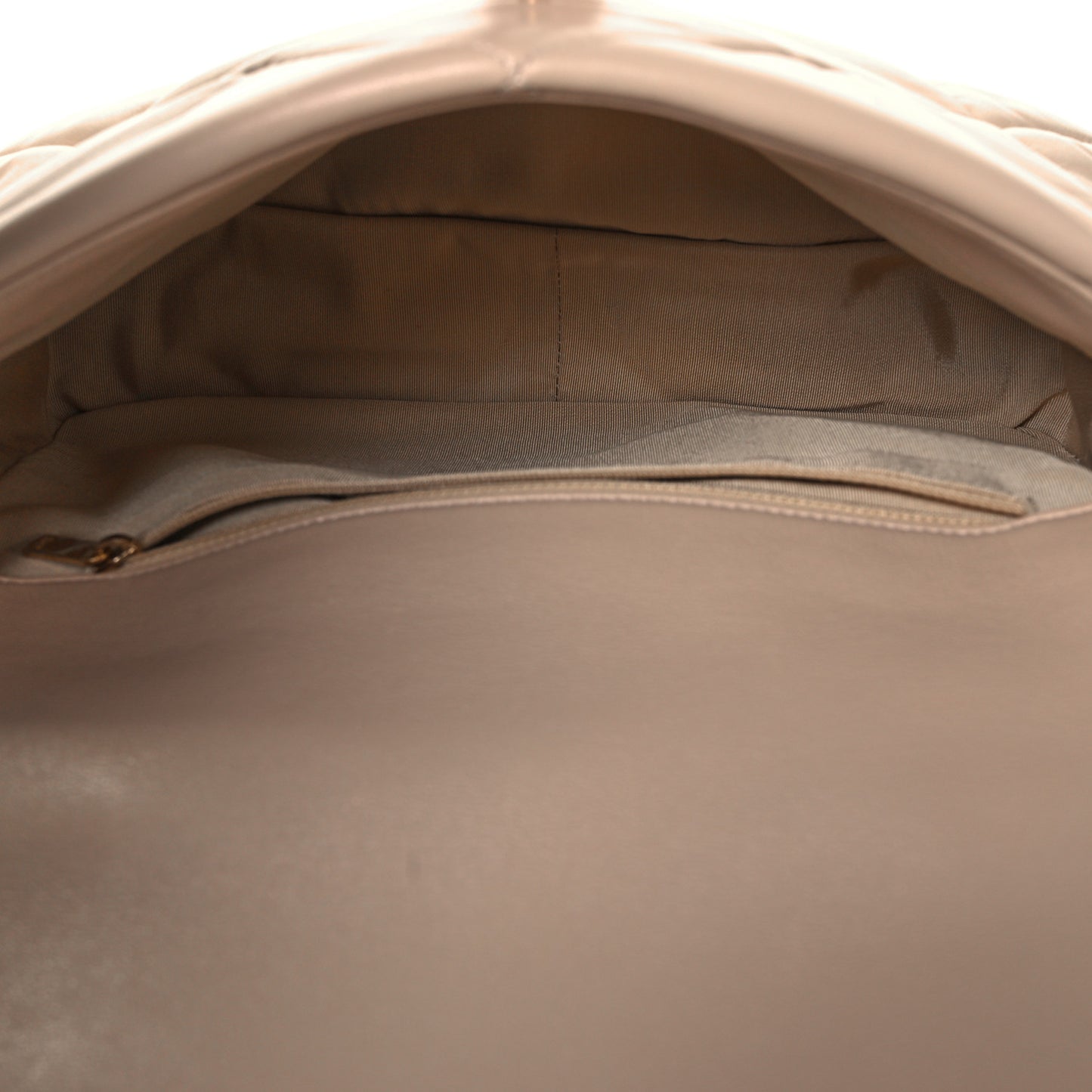 Lambskin Quilted Large Chanel 19 Flap Beige