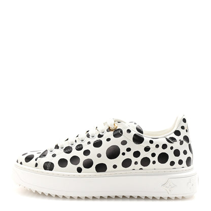 Louis Vuitton LV X YK Calfskin Printed Infinity Dots Time Out Sneakers 35.5 White 1 of 9