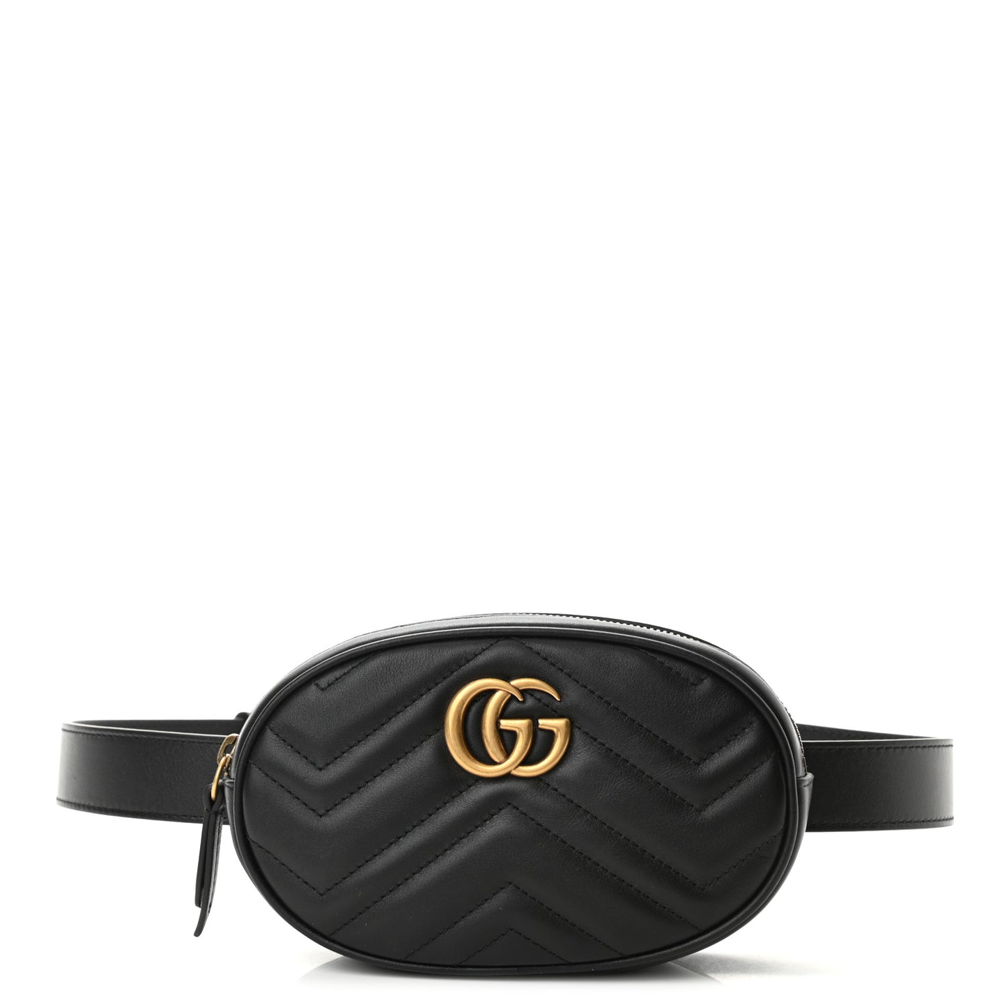Calfskin Matelasse GG Marmont Belt Bag 85 34 Black