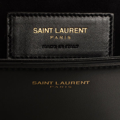 Saint Laurent Smooth Calfskin Classic Small Monogram Universite Bag Black 7 of 8