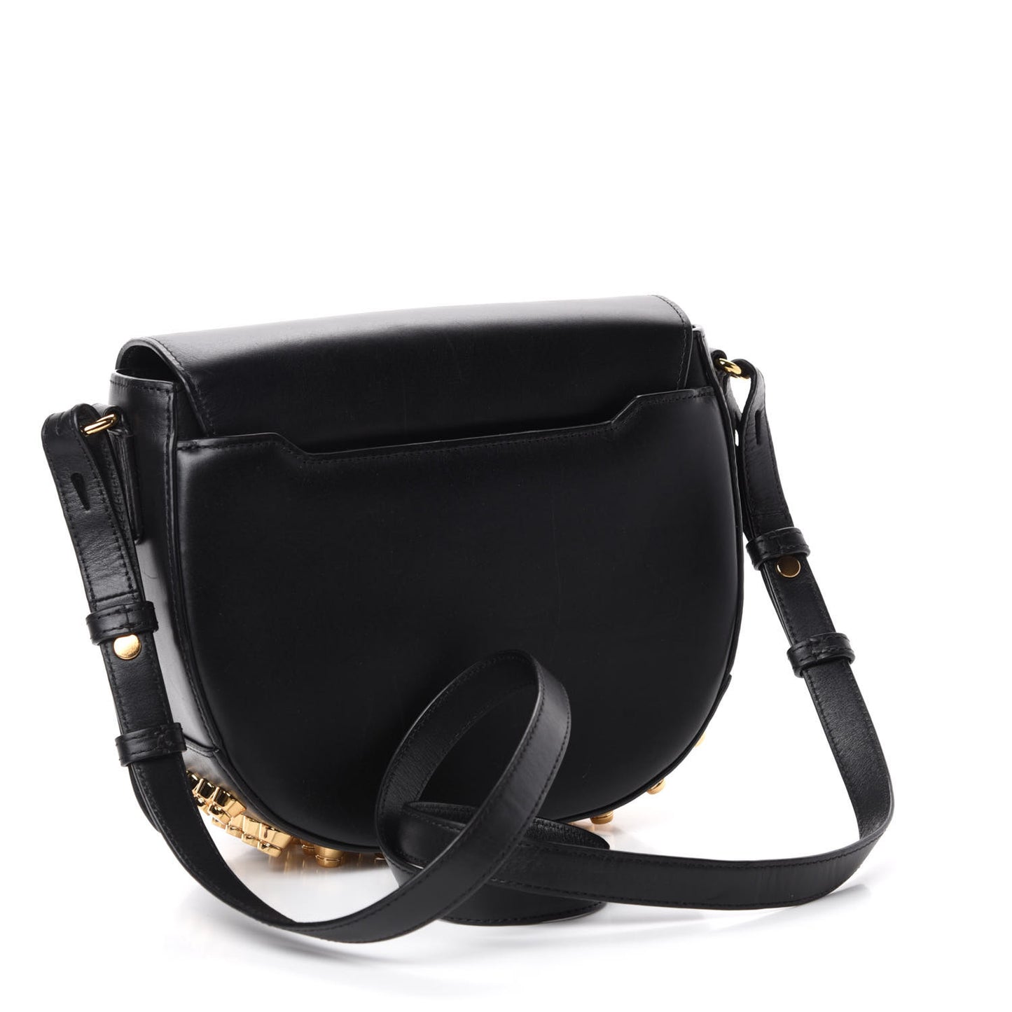 Calfskin Lia Black Pale Gold Hardware